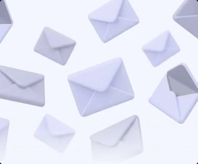 Decorative envelope illustration for contact section